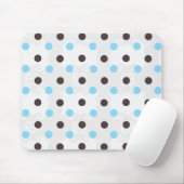 Brown und blauer Tupfen Mousepad (Mit Mouse)