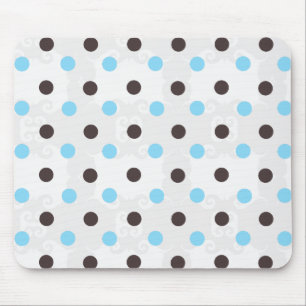 Brown und blauer Tupfen Mousepad