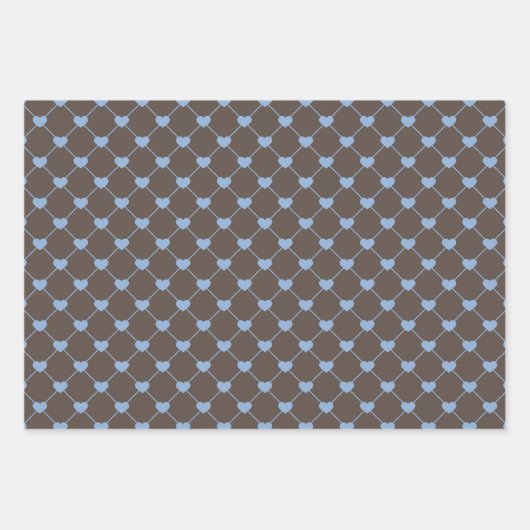 BROWN- UND BLUE-PATTERN GESCHENKPAPIER SET (Vorderseite 3)