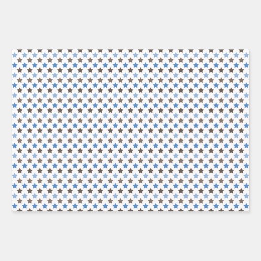 BROWN- UND BLUE-PATTERN GESCHENKPAPIER SET (Vorderseite 2)