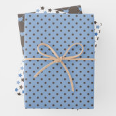 BROWN- UND BLUE-PATTERN GESCHENKPAPIER SET (Beispiel)