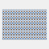 BROWN- UND BLUE-PATTERN GESCHENKPAPIER SET (Vorderseite 3)