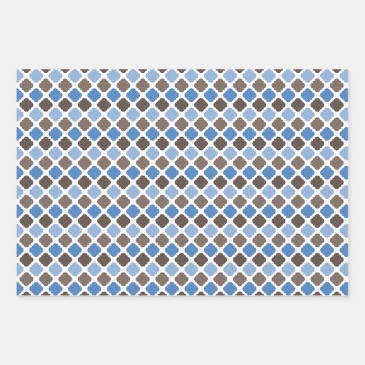 BROWN- UND BLUE-PATTERN GESCHENKPAPIER SET (Vorderseite 3)