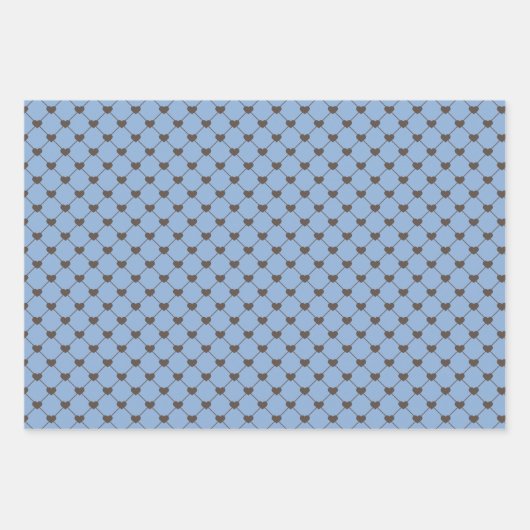 BROWN- UND BLUE-PATTERN GESCHENKPAPIER SET (Vorderseite 2)