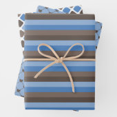 BROWN- UND BLUE-PATTERN GESCHENKPAPIER SET (Beispiel)