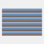BROWN- UND BLUE-PATTERN GESCHENKPAPIER SET (Vorderseite)