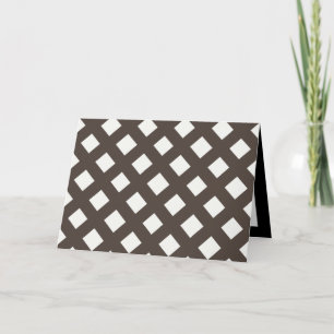 Brown und Cream Gingham Karte