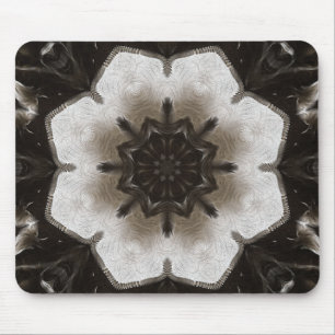 Brown und Cream Textured Mandala Mousepad