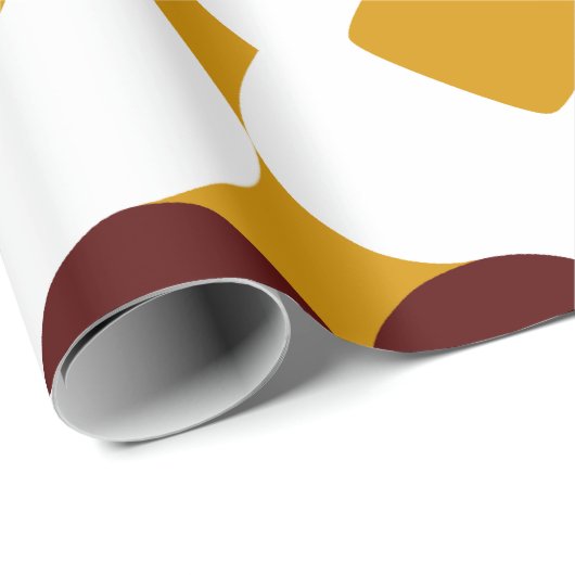 Brown und gelbe Blumen Geschenkpapier (Rolleneckpunkt)