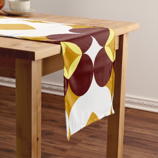 Brown und gelbe Blumen Kurzer Tischläufer (Beispiel)