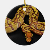 Brown- und Goldball-Pythonschlange Keramik Ornament (Vorne)