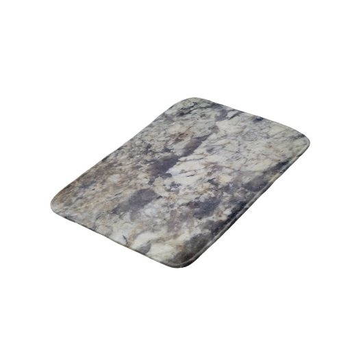 Brown und grauer Marmor Badematte (Schrägansicht)