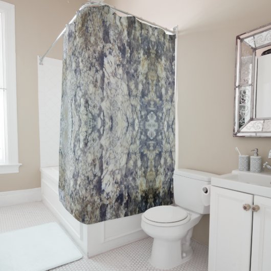 Brown und grauer Marmor Duschvorhang (Beispiel)