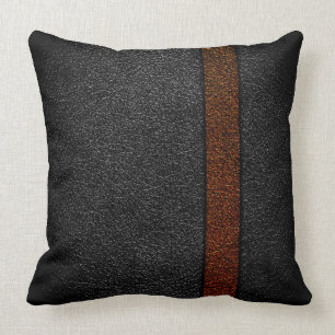 Brown und graues Leder Kissen