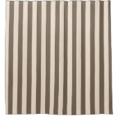 Brown und kakifarbige vertikale Streifen Duschvorhang (Vorderseite)