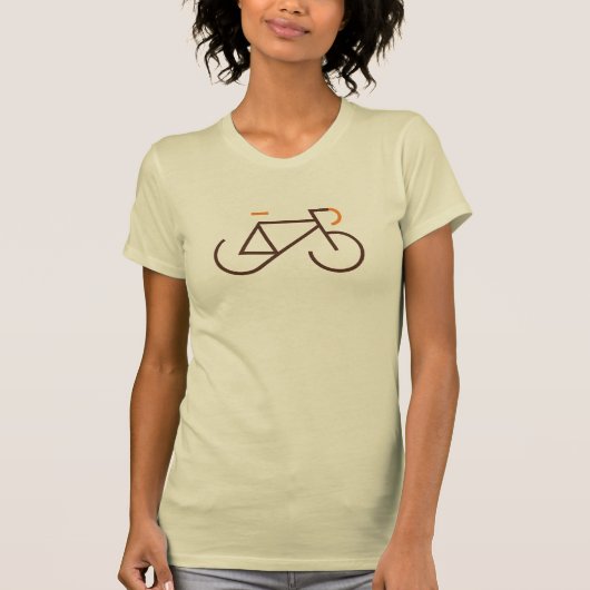 Brown und orange Fixie T-Shirt (Vorderseite)
