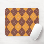 Brown und orange Rauten-Muster Mousepad (Mit Mouse)