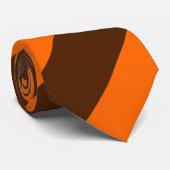 Brown und orange Regimentsstreifen-Krawatte Krawatte (Gerollt)