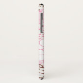 Brown und rosa Frühlings-Garten Case-Mate iPhone Hülle (Hinten/Links)