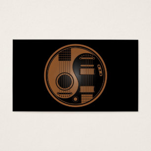 Brown und Schwarz-akustische E-Gitarren Yin Yang