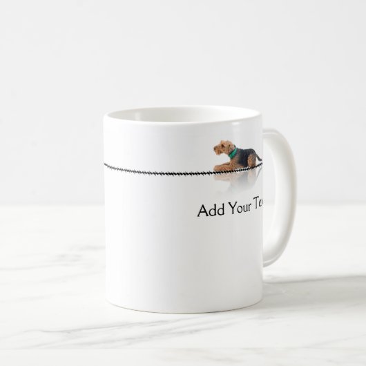 Brown und schwarze Waliser-Terrier-Tasse Kaffeetasse (VorderseiteRechts)