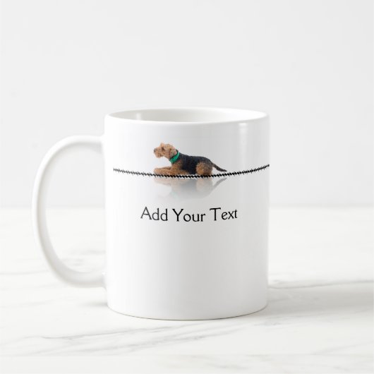 Brown und schwarze Waliser-Terrier-Tasse Kaffeetasse (Links)
