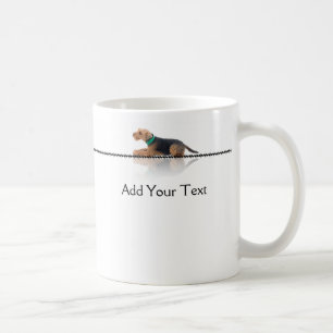 Brown und schwarze Waliser-Terrier-Tasse Kaffeetasse