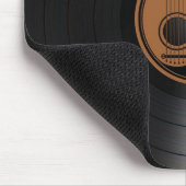 Brown und schwarze Yin Yang Gitarren-Vinylgraphik Mousepad (Ecke)