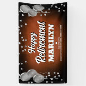 Brown und Silber Glücklicher Ruhestand Banner (Vertikal)