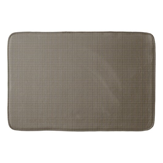 Brown- und Taupe-Gingham-Karo-Druck-Bad-Matte Badematte (Vorderseite)
