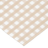 Brown und weiße Gingham-Erntedank-Tischdecke Tischdecke (Schrägansicht)