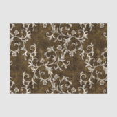 Brown und weißer Damast Seidenpapier (Vorderseite)