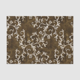 Brown und weißer Damast Seidenpapier