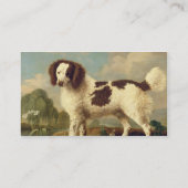 Brown und weißer Norfolk oder WasserSpaniel, 1778 Visitenkarte (Rückseite)