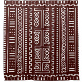 Brown und weißer Schlamm-Stoff Duschvorhang (Vorderseite)