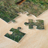 Brown und weißes Longhorn Stier Puzzle (Seite)