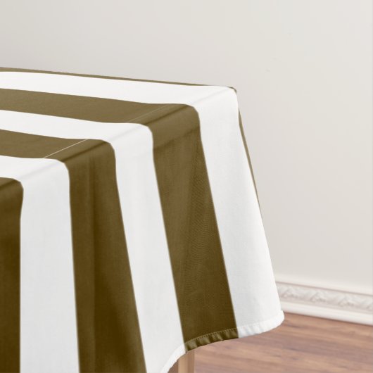 Brown und weißes Streifen-Muster Tischdecke (Beispiel)