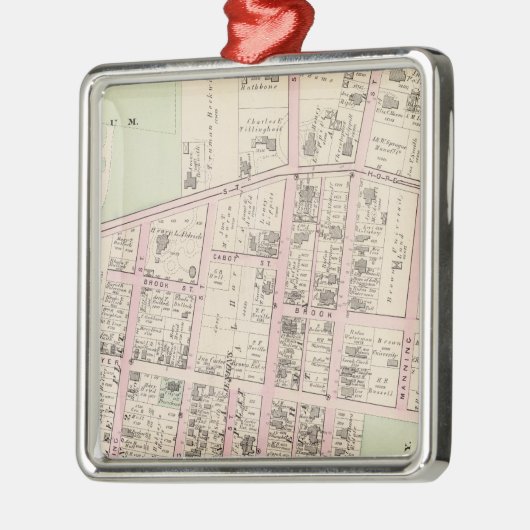 Brown University Silbernes Ornament (Links)