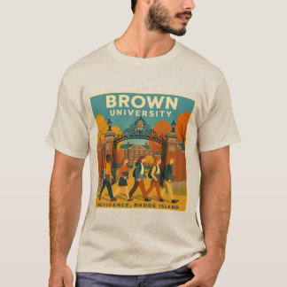 Brown University - Vintag Campus T-Shirt laufen