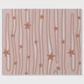 Brown US Flagge Beach Theme Geschenkpapier (Flach)