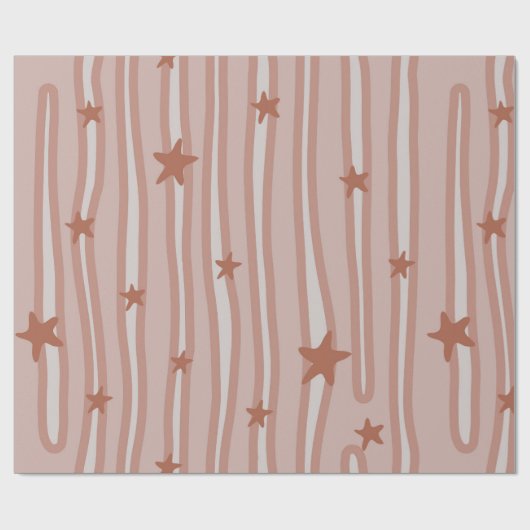 Brown US Flagge Beach Theme Geschenkpapier (Flach)