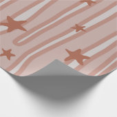 Brown US Flagge Beach Theme Geschenkpapier (Ecke)