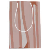 Brown US Flagge Beach Theme Mittlere Geschenktüte (Vorderseite)