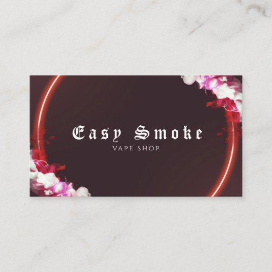 Brown Vape Shop Business Card Visitenkarte (Vorderseite)