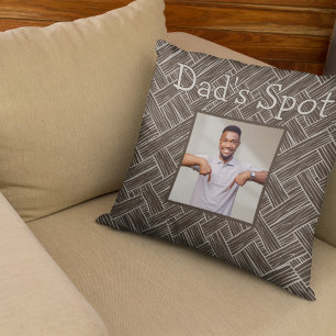 Brown Vater Spot Couch Foto Vatertag Geschenk Kissen