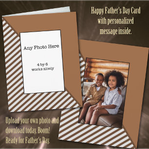 Brown Vatertag Card zum Rahmen Ihres Fotos Karte