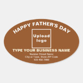 Brown Vatertag Oval Shape Sticker (Vorderseite)