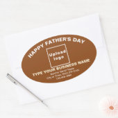 Brown Vatertag Oval Shape Sticker (Umschlag)