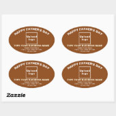 Brown Vatertag Oval Shape Sticker (Blatt)