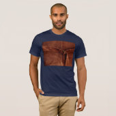 Brown-Veloursleder mit Bügel und Schnalle T-Shirt (Vorne ganz)